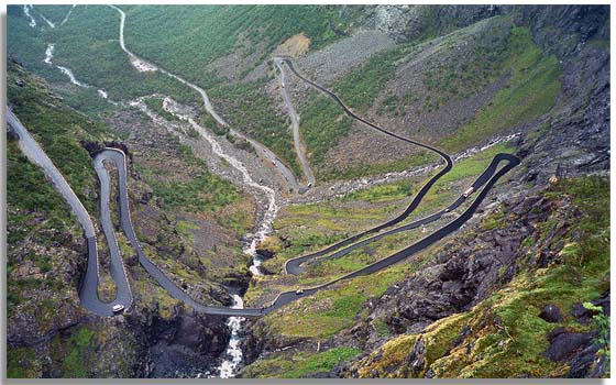 Las carreteras más peligrosas del (II): Carretera los Trolls, en Noruega - Pepecar